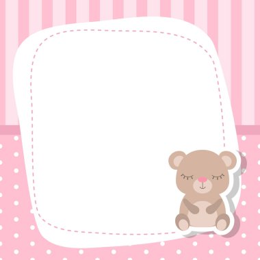 Sevimli ayı ile tebrik kartı.