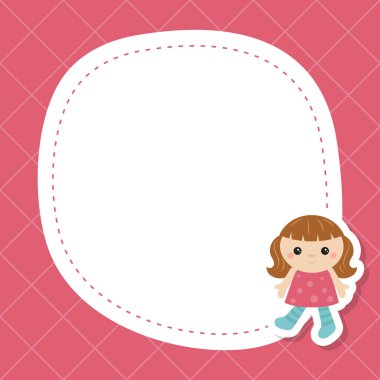 Sevimli bebek tebrik kartı.