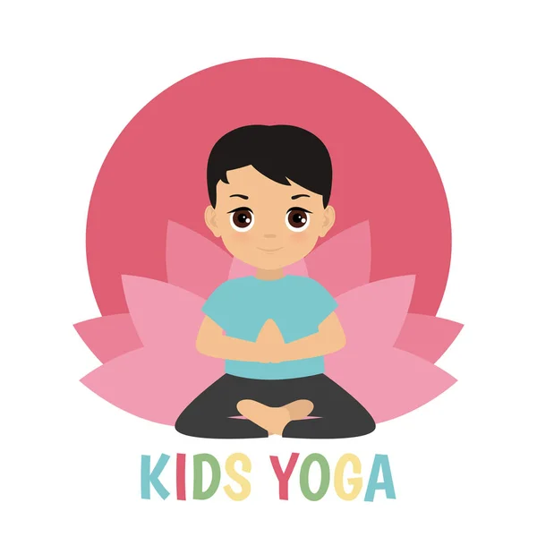 Logo yoga per bambini — Vettoriale Stock