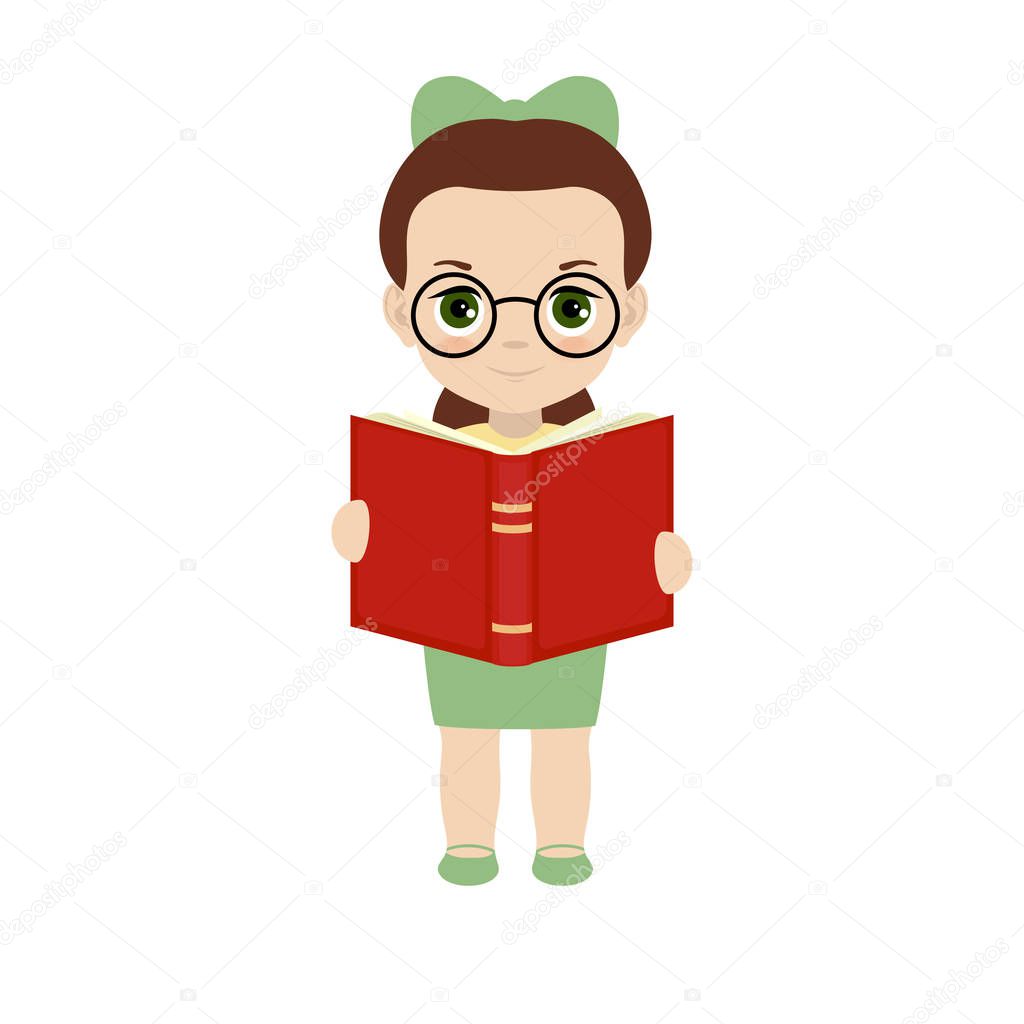 Girl holding a book