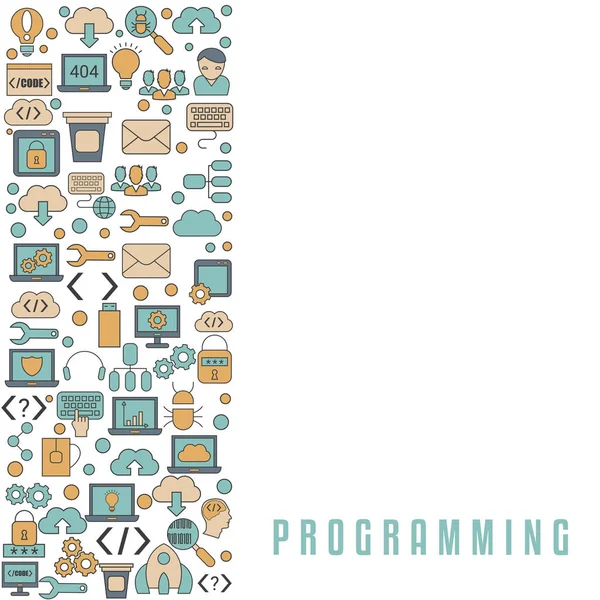 Codificação e programação de fundo . — Vetor de Stock