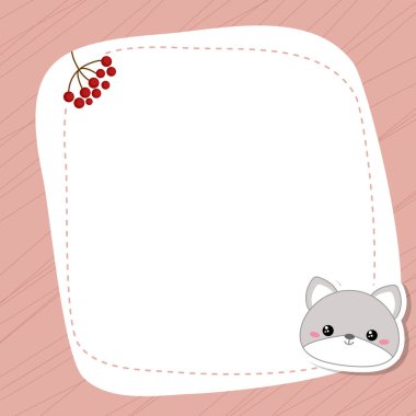 Kurt yüzü ile tebrik kartı.