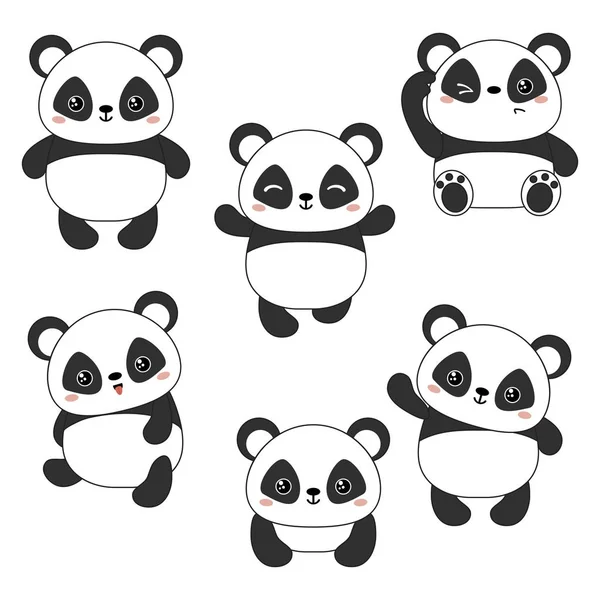 Ilustración vectorial del oso panda . — Archivo Imágenes Vectoriales