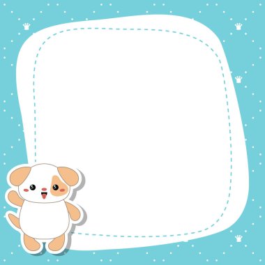 Sevimli köpek ile tebrik kartı.