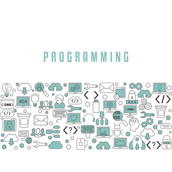 Coding and programming background. — Stock Vector