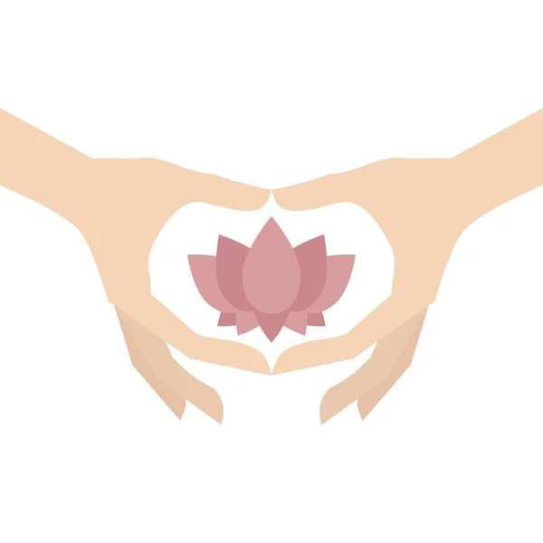 Yoga- eller skönhetssalong Logotypdesign — Stock vektor