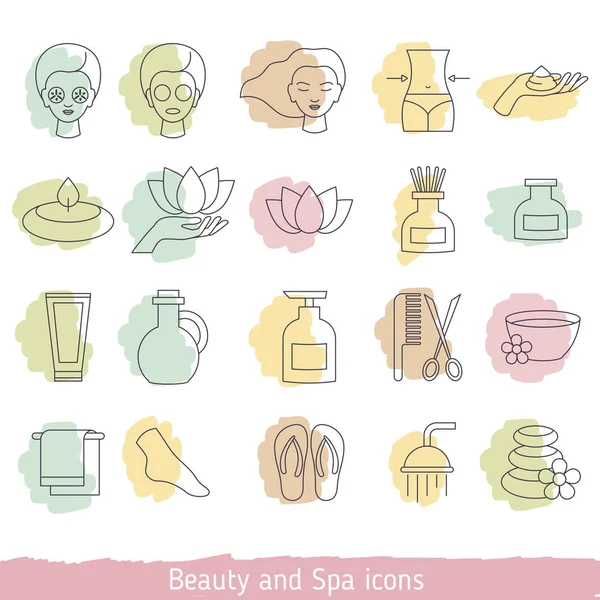 Spa icon set — Stock Vector