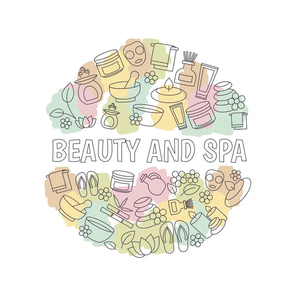 Concept de design beauté et spa . — Image vectorielle