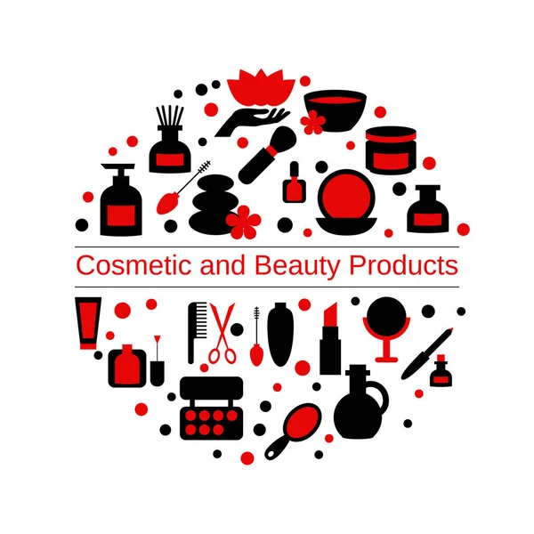 Beauty and makeup concept — Stock Vector