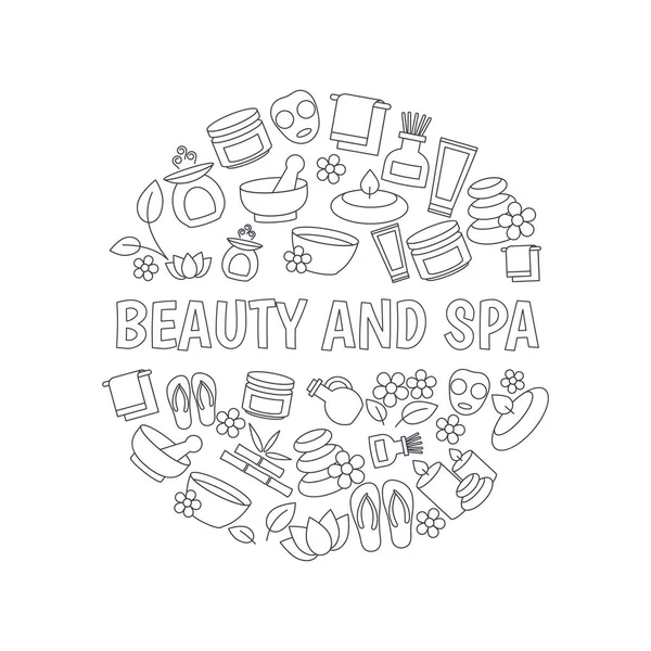 Beauty and spa design concept. — Stock Vector