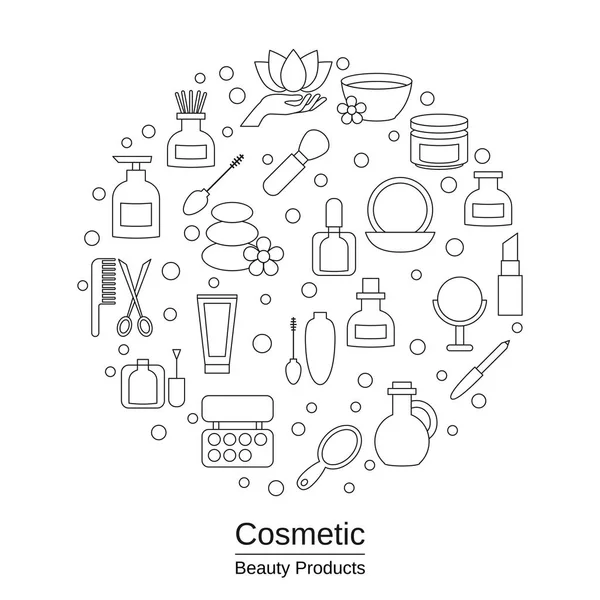 Beauty and makeup concept — Stock Vector