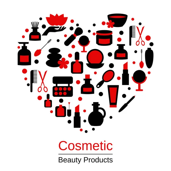Concept beauté et maquillage — Image vectorielle