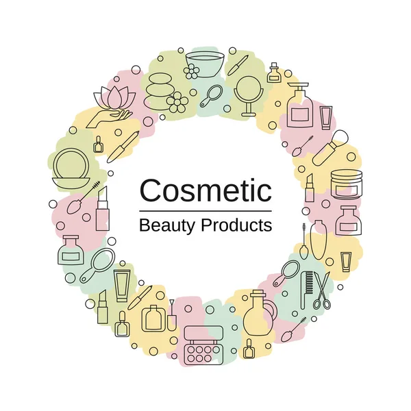 Beauty and makeup concept — Stock Vector