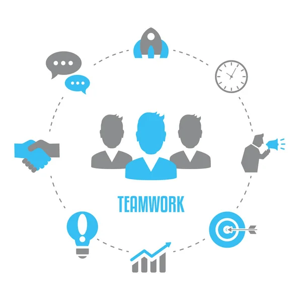 Концепція командної роботи з людьми — стоковий вектор