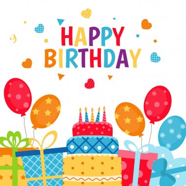 Arka plan doğum günü simgeler ile ayarla