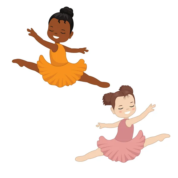 Küçük balerin dans — Stok Vektör