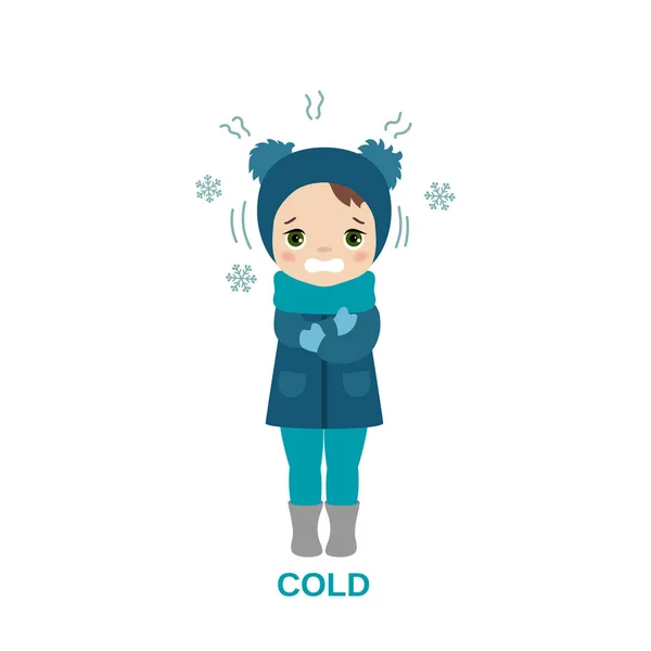 Cold weather girl. — Stock Vector