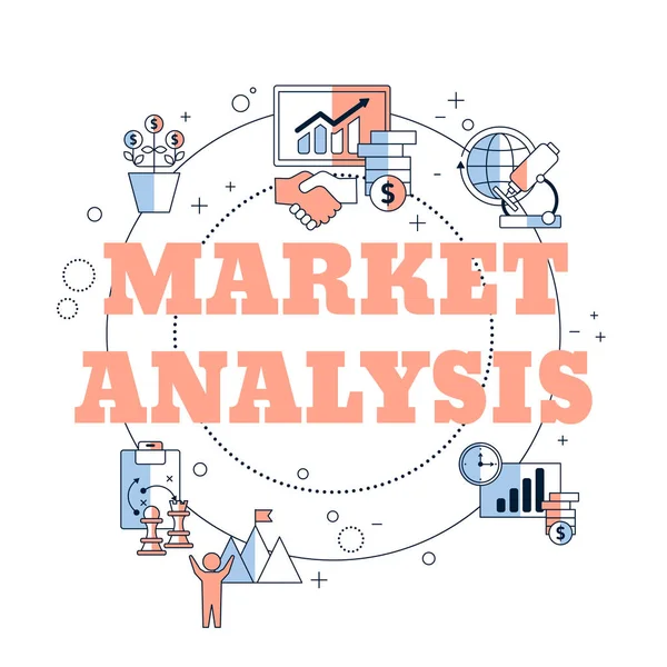 Análise de mercado conceito vetorial —  Vetores de Stock