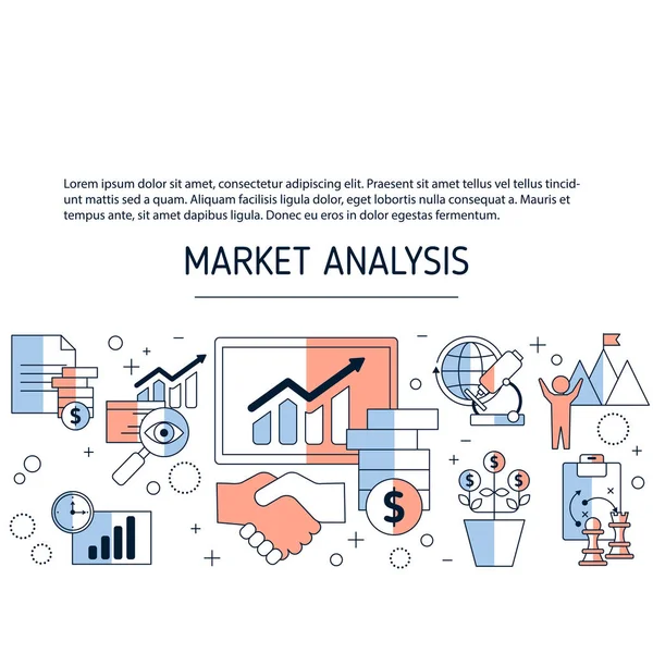 Marktanalysevectorconcept — Stockvector