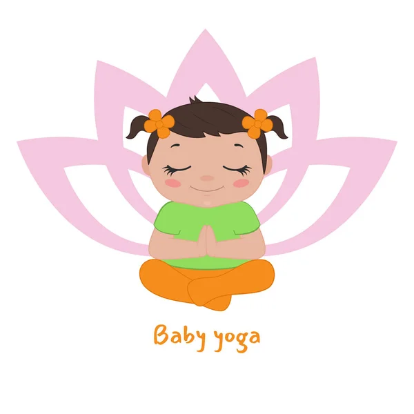 Logo yoga per bambini — Vettoriale Stock