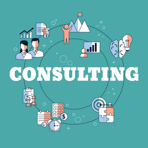 Business consulting vector concept — Stockvector