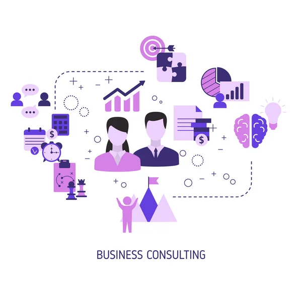 Business consulting vector concept — Stockvector