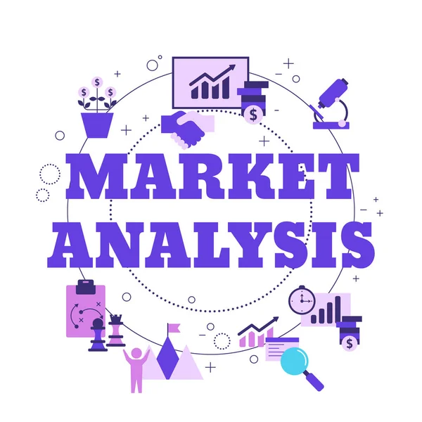 Analyse de marché concept vectoriel — Image vectorielle
