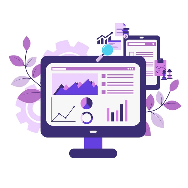 Marktanalysevectorconcept — Stockvector