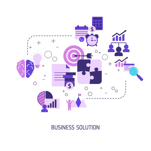 Solutions d'entreprise concept vectoriel — Image vectorielle