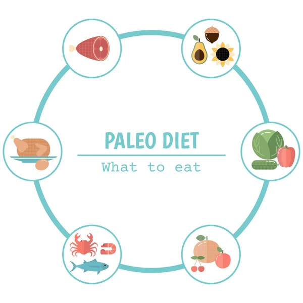 Conceito de alimentação saudável —  Vetores de Stock