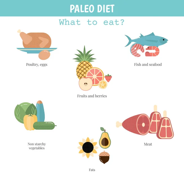 Conceito de alimentação saudável — Vetor de Stock