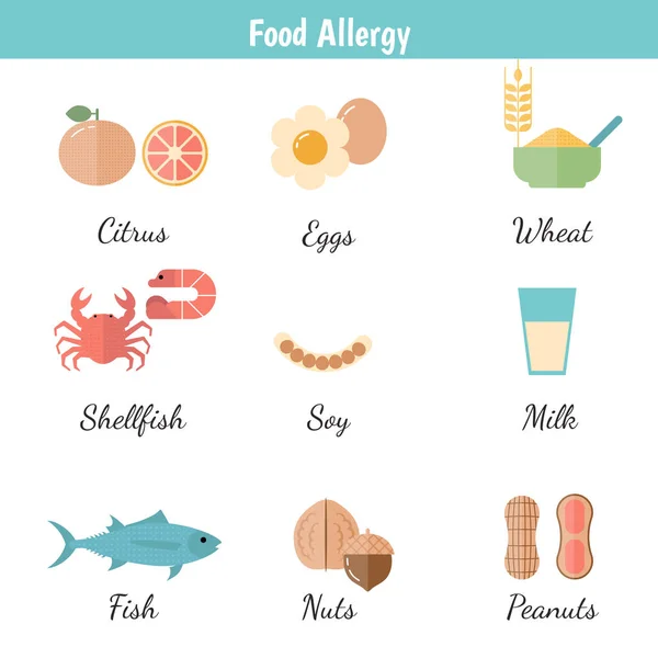 Illustration vectorielle du concept d'allergie . — Image vectorielle