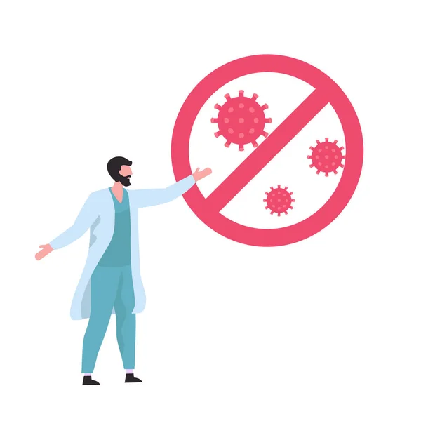 Arrêter nouveau Coronavirus concept — Image vectorielle