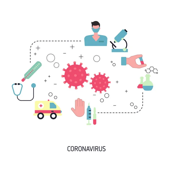 Nuevo concepto de Coronavirus — Archivo Imágenes Vectoriales