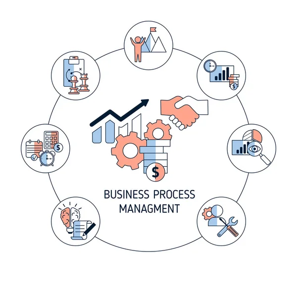 業務プロセス管理の考え方 — ストックベクタ