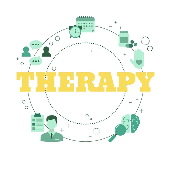 Treatment Therapy Concept Vector Illustration Website App Banner Etc — Stock Vector