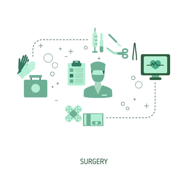 Surgery Concept Vector Illustration Website App Banner Etc — Stock Vector