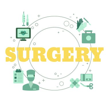 Cerrahi Konsepti. Web sitesi, uygulama, pankart vs. için vektör illüstrasyonu.