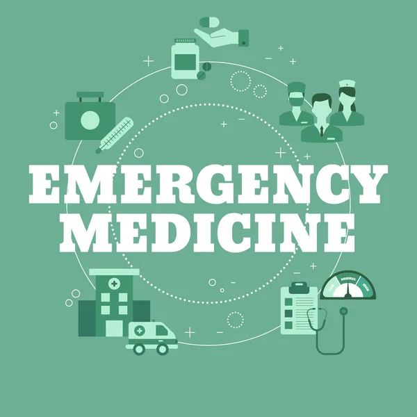 緊急医療の概念 ウェブサイト アプリ バナーなどのベクターイラスト — ストックベクタ