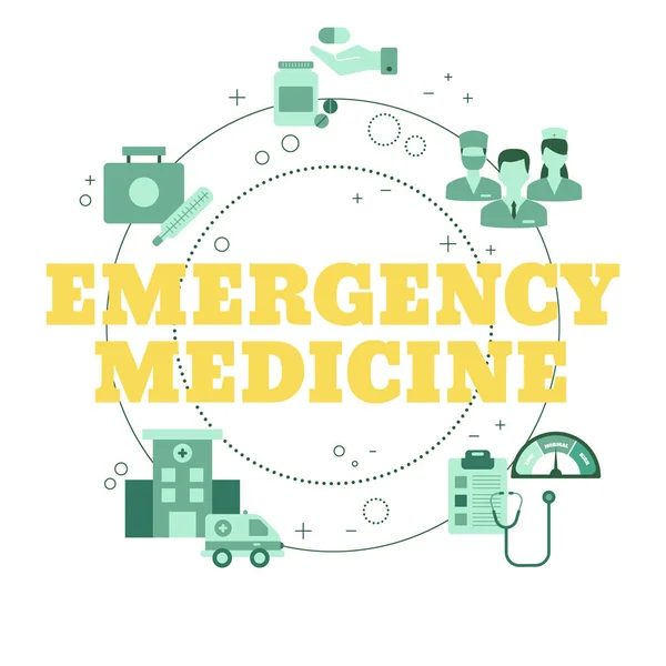 Emergency Medicine Concept Vector Illustration Website App Banner Etc — Stock Vector