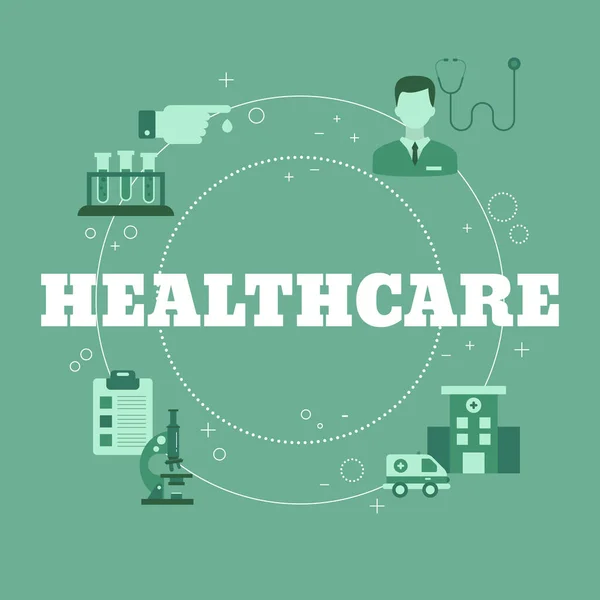 Medicina Concetto Assistenza Sanitaria Illustrazione Vettoriale Sito Web App Banner — Vettoriale Stock