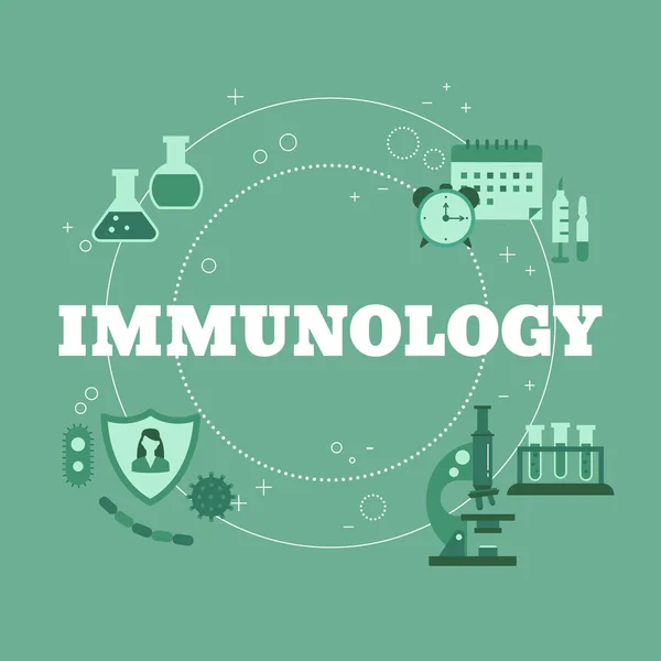 Concetto Immunologia Illustrazione Vettoriale Sito Web App Banner Ecc — Vettoriale Stock