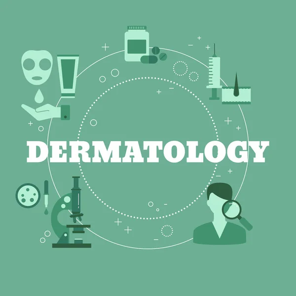 Dermatologia Koncepcja Kosmetologii Ilustracja Wektorowa Dla Strony Internetowej Aplikacji Banera — Wektor stockowy