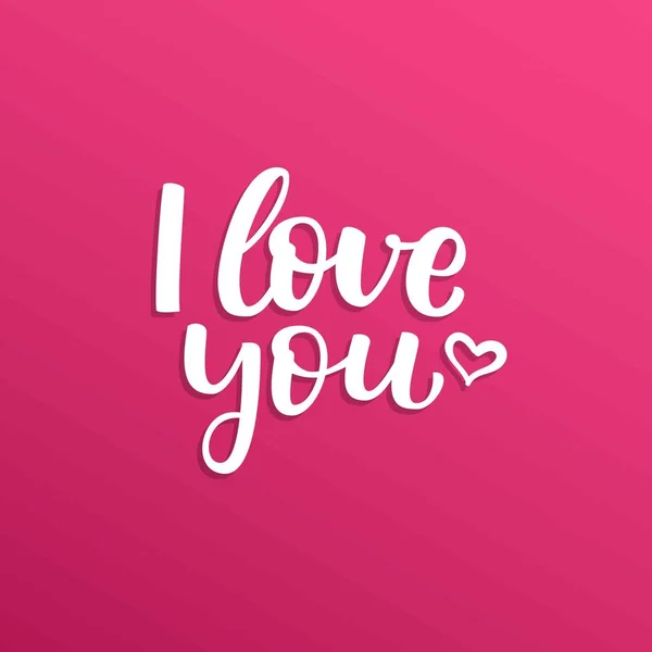 Letras vectoriales dibujadas a mano I Love You y corazón — Vector de stock
