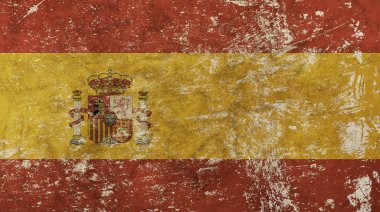 Eski grunge vintage İspanya İngiltere bayrağı soluk 