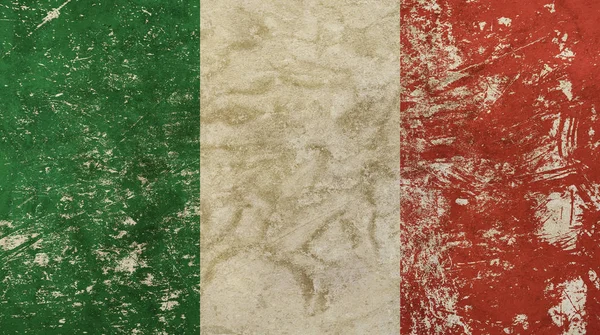 Vieux drapeau grunge vintage décoloré de l'Italie — Photo