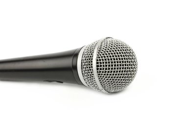 Mikrofon yan görünüm beyaz üzerinde kapat