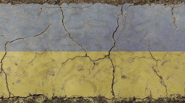 Vecchio grunge vintage bandiera sbiadita dell'Ucraina — Foto Stock