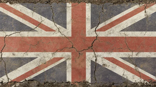Antiguo grunge vintage se desvaneció bandera del Reino Unido —  Fotos de Stock