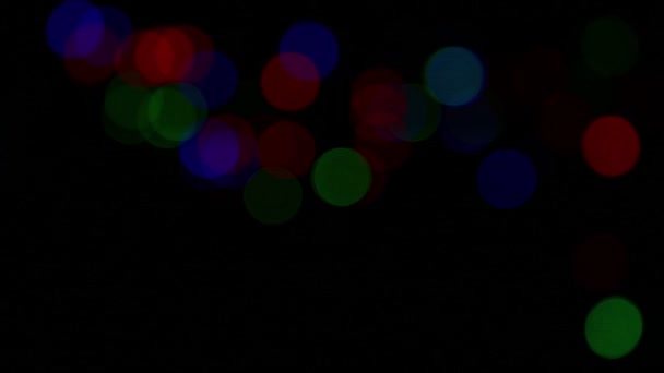 Multicolor luzes festivas bokeh fundo — Vídeo de Stock